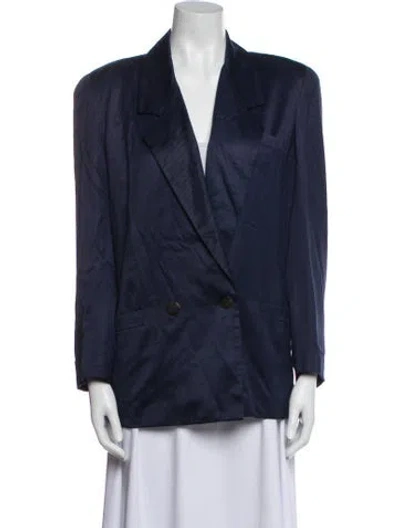 Pre-owned Dior 1980's Silk Blazer In Gray