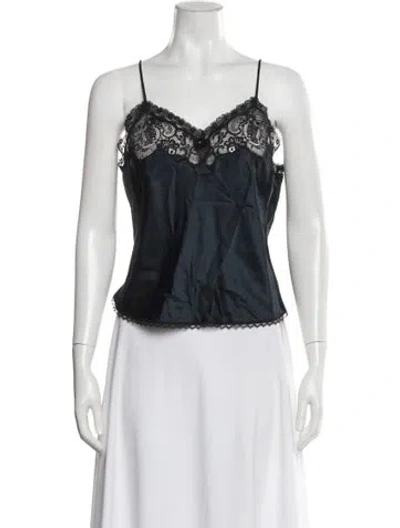 Pre-owned Dior 1980's V-neck Top In Blue