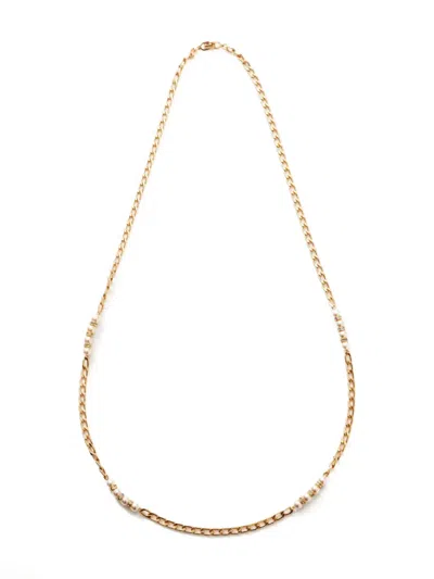 Pre-owned Dior 1980s-1990s Rhinestone Long Necklace