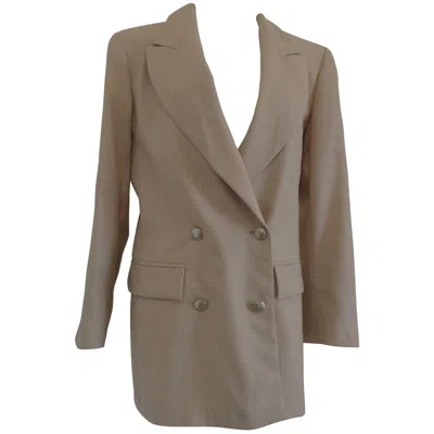 Pre-owned Dior 1980s Christian  Women's Cordonnes Wool Jacket Made In Italy In Gray