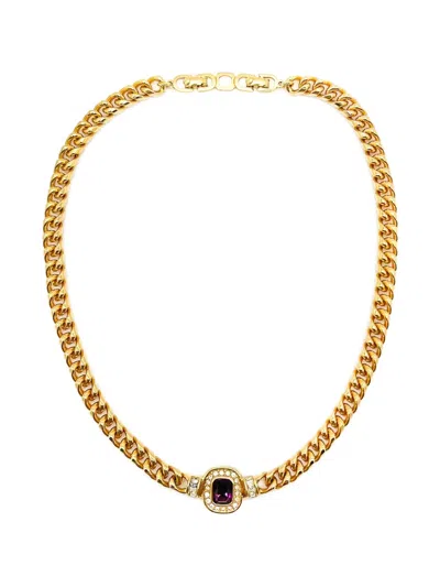 Pre-owned Dior 1980s Curb-chain Necklace In Gold