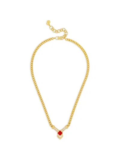 Pre-owned Dior 1980s Curb-chain Necklace In Gold