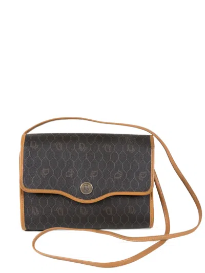 Pre-owned Dior 1980s Honeycomb Shoulder Bag In Brown