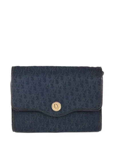 Pre-owned Dior 1980s Oblique Shoulder Bag In Blue