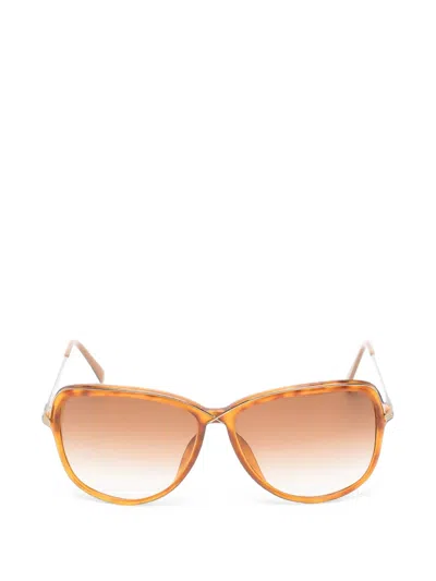 Pre-owned Dior 1980s Tortoiseshell-effect Sunglasses In Brown