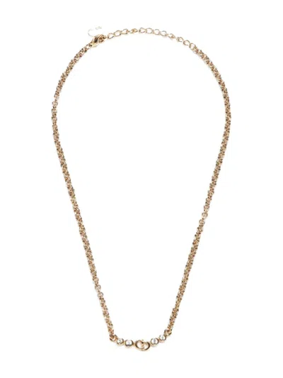 Pre-owned Dior 1990-2000 Cd-logo Necklace In 金色