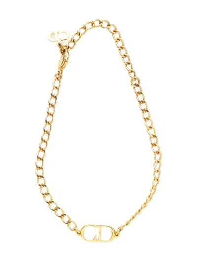 Pre-owned Dior 1990-2000s Cd-logo Chain Bracelet