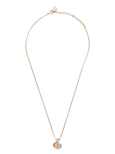 Pre-owned Dior 1990-2000s Cd Necklace In 金色