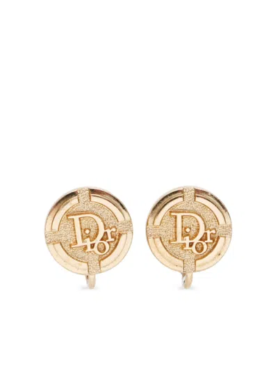 Pre-owned Dior 1990-2000s Clip-on Earrings In 金色