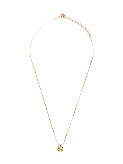 Pre-owned Dior 1990-2010 Cd-logo Pendant Necklace In Gold