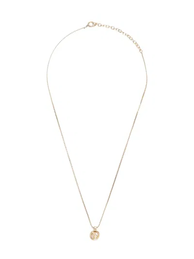 Pre-owned Dior 1990-2010's  Letters Charm Necklace In 金色