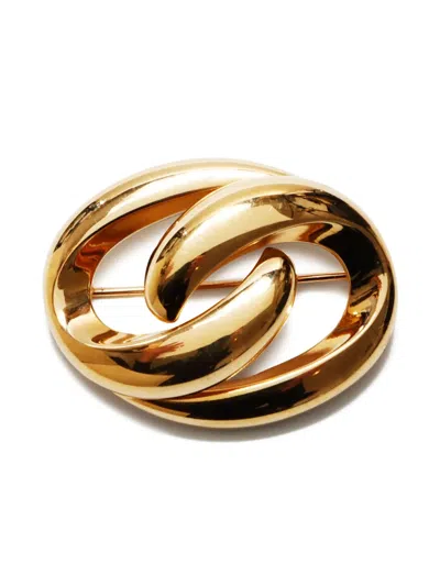 Pre-owned Dior 1990-2010 Gold-plated Brooch