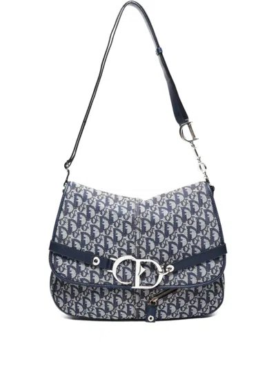 Pre-owned Dior 1990-2010s Trotter Shoulder Bag In Blue
