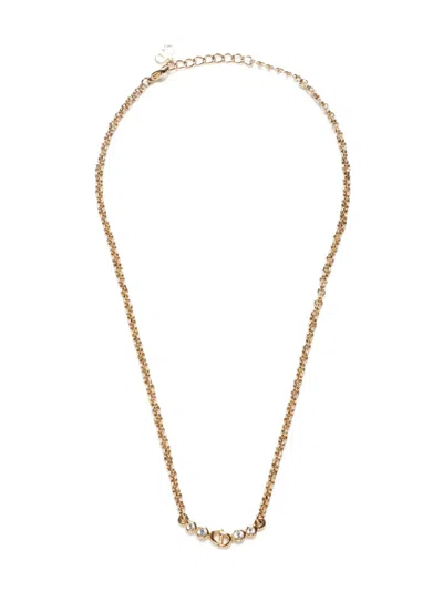 Pre-owned Dior 1990-2015 Cd Logo Pendant Necklace In Gold