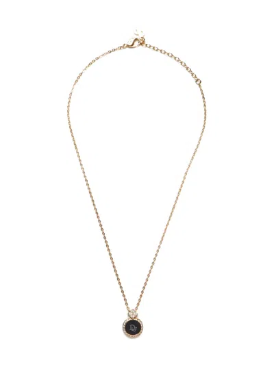 Pre-owned Dior 1990-2015 Logo-engraved Pendant Necklace In Gold