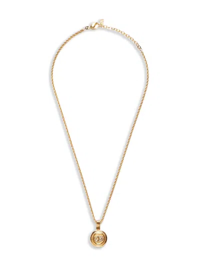 Pre-owned Dior 1990-2015 Rhinestone-embellished Necklace In Gold