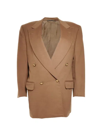 Pre-owned Dior 1990 Cashmere Blazer In Brown