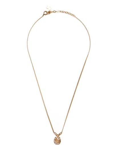Pre-owned Dior 1990 Cd Chain Necklace In Gold