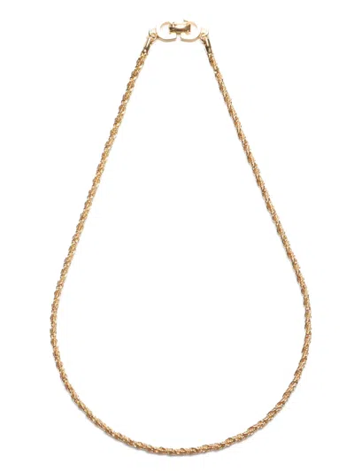 Pre-owned Dior 1990 Chain Neckalce In Gold