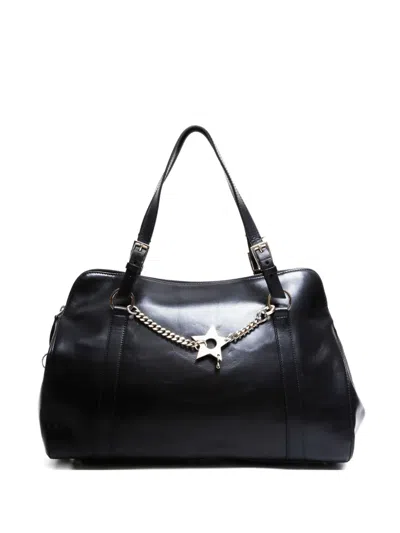 Pre-owned Dior 1990s-2010s Star-detail Chain Handbag In Black