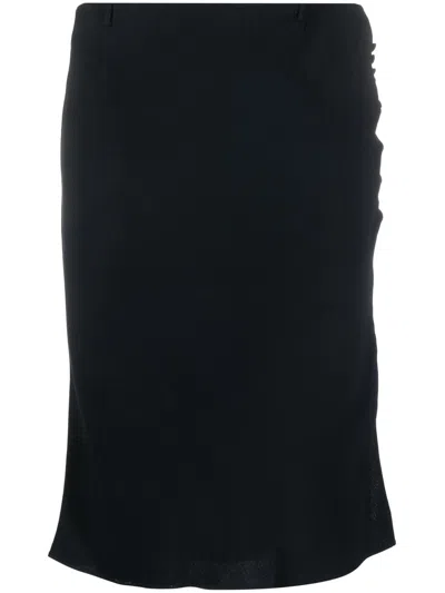Pre-owned Dior 1990s  Bias Cut Skirt In Blue