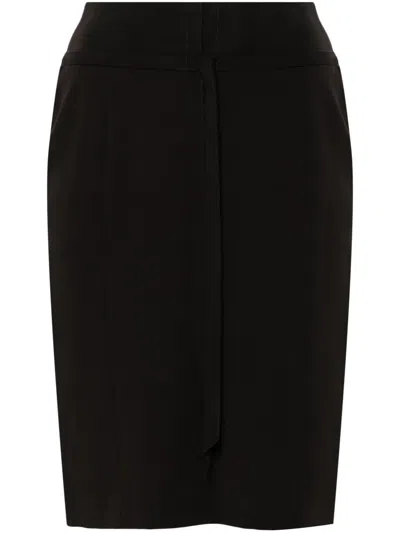 Pre-owned Dior 1990s Bow-detail Skirt In Brown