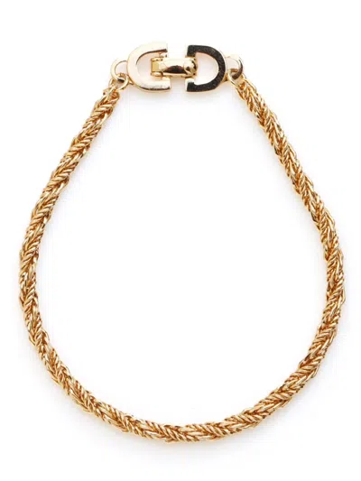 Pre-owned Dior 1990s Cd-initials Bracelet In Gold