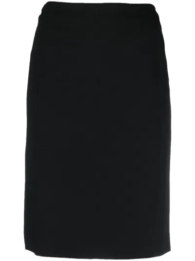 Pre-owned Dior 1990s  High-waisted Pencil Skirt In Black