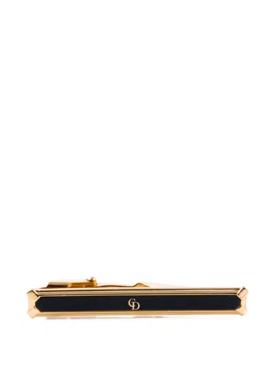 Pre-owned Dior 1990s Logo-detail Tie Link In Gold