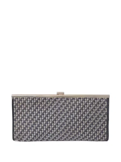 Pre-owned Dior 1990s Monogram Clutch Bag In Blue