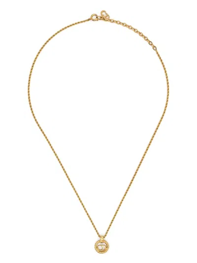 Pre-owned Dior 1990s Pendant Necklace In Gold