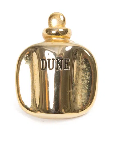 Pre-owned Dior 1990s Perfume Bottle Pin In Gold