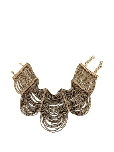 Pre-owned Dior 1997-1998 Masai Choker Necklace In Gold