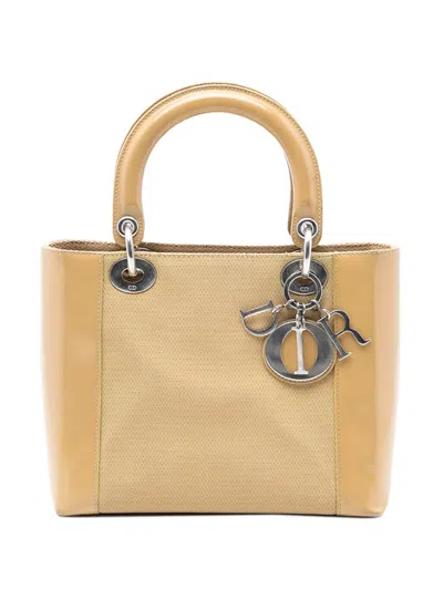 Pre-owned Dior 1999 Medium Canvas Lady  Satchel In Brown