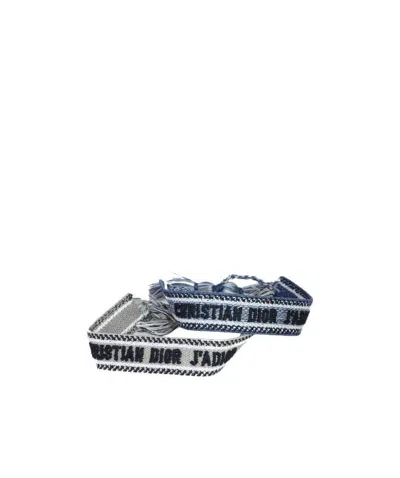 Dior 2 Logo Bracelets In Black