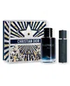 Dior Limited Edition Sauvage Parfum And Travel Spray Gift Set In Blue