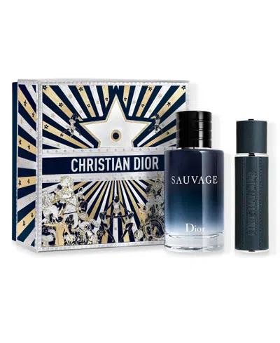 Dior 2-pc Sauvage Eau De Toilette And Travel Spray Gift Set In Transparent