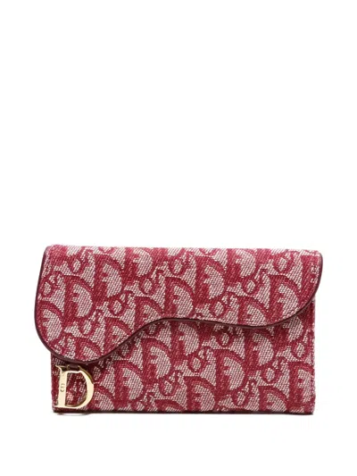 Pre-owned Dior 2000-2005 Trotter Wallet In Red