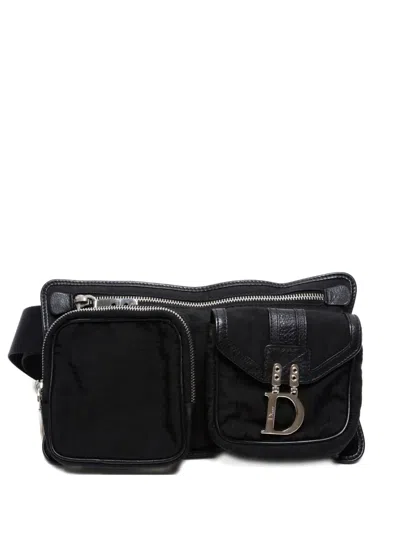 Pre-owned Dior 2000-2010 D-charm Belt Bag In Black