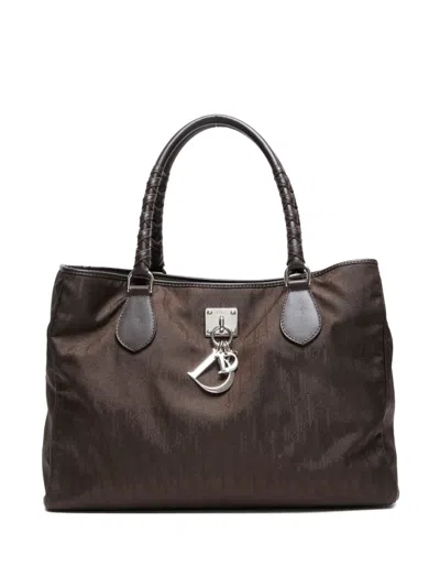 Pre-owned Dior 2000-2010s Trotter Tote Bag In Brown