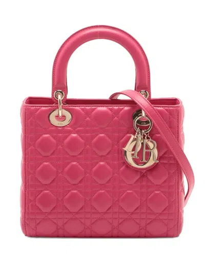 Pre-owned Dior 2000-2015 Lady Leather Bag In Pink