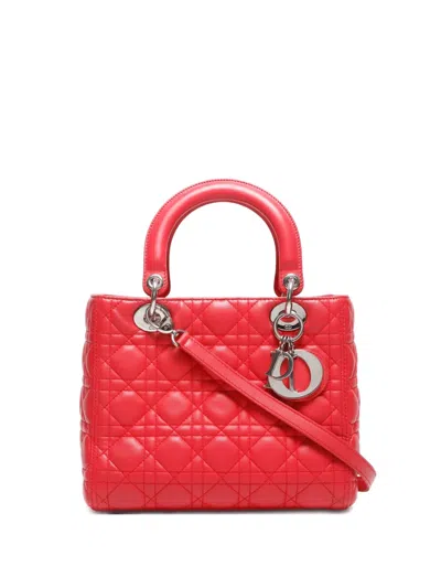 Pre-owned Dior 2000-2015 Medium Lady  Two-way Tote Bag In Pink