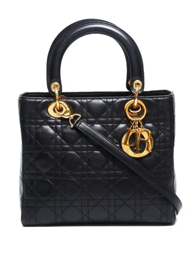 Pre-owned Dior 2000-2015 Small  Lady Tote Bag In Black