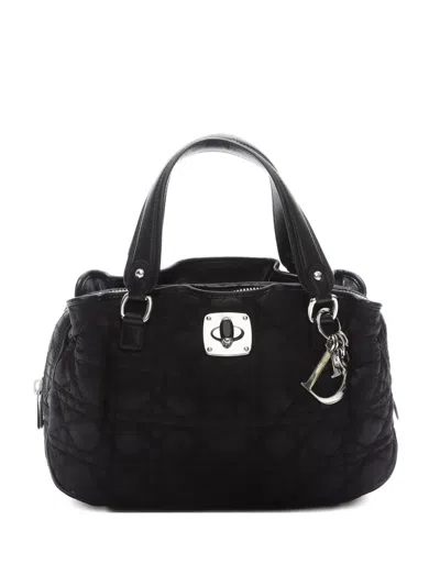 Pre-owned Dior 2000-2020 Mini Quilted Tote Bag In Black
