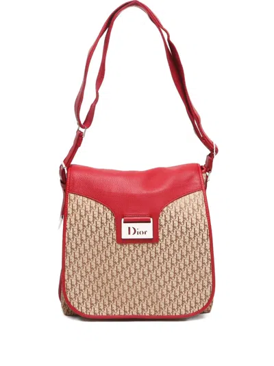 Pre-owned Dior 2000-2020 Street Chic Trotter Shoulder Bag In Red