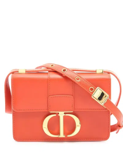 Pre-owned Dior 2000-2024 Micro Smooth Calfskin 30 Montaigne Flap Crossbody Bag