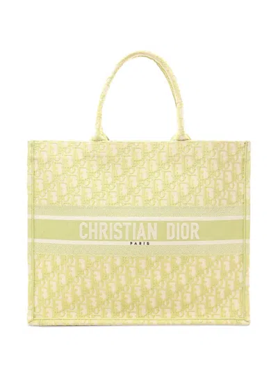Pre-owned Dior 2000-2025 Large Oblique Canvas Book Tote Bag