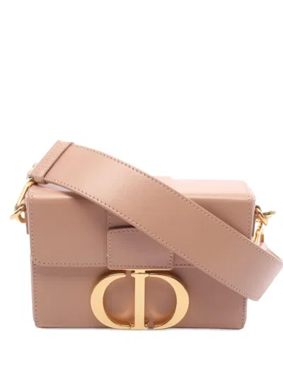 Pre-owned Dior 2000-2025 Leather 30 Montaigne Box Bag Crossbody Bag In Pink