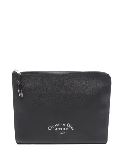 Pre-owned Dior 2000 Atelier Clutch Bag In Black