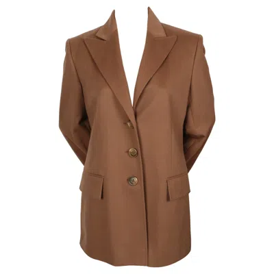 Pre-owned Dior 2000's Christian  Cashmere Classic Blazer Jacket In Brown